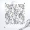 Chinoiserie Toile Black Cat Feline Kitty Floral Botanical Custom Printed Fabric by Spoonflower Various Fabrics by the Yard or Fat Quarter